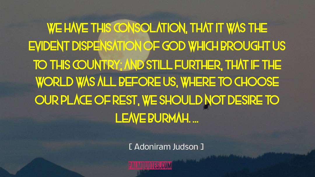 Country God quotes by Adoniram Judson