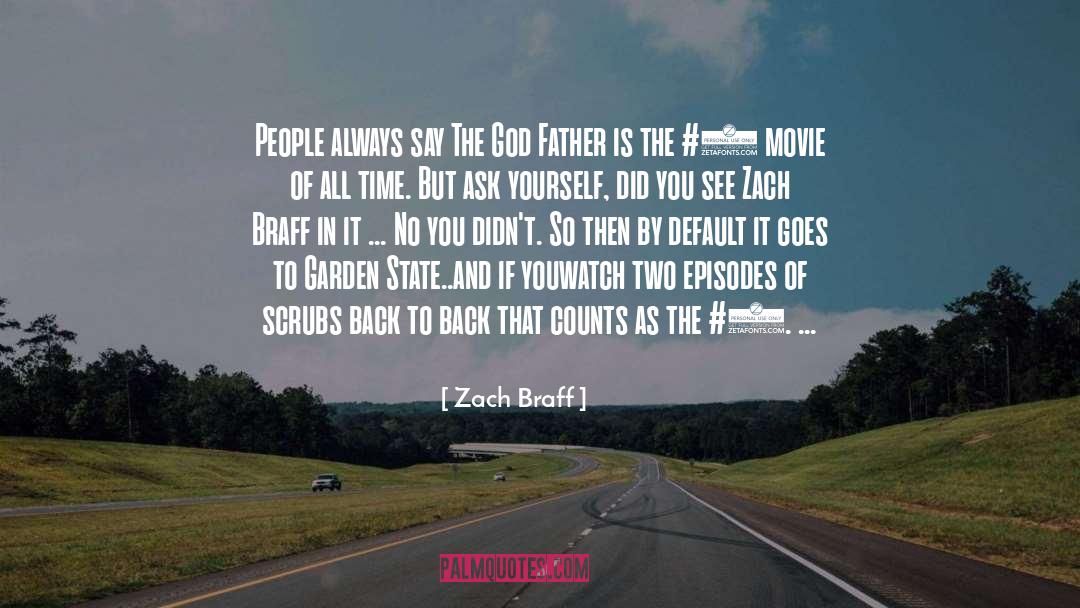 Counts quotes by Zach Braff