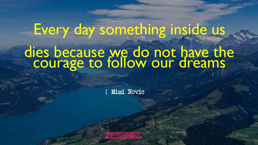 Courage Fear Inspirational quotes by Mimi Novic