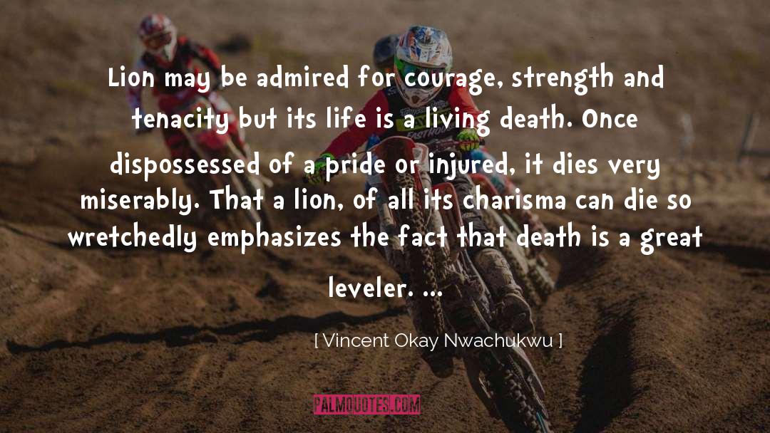 Courage Strength quotes by Vincent Okay Nwachukwu