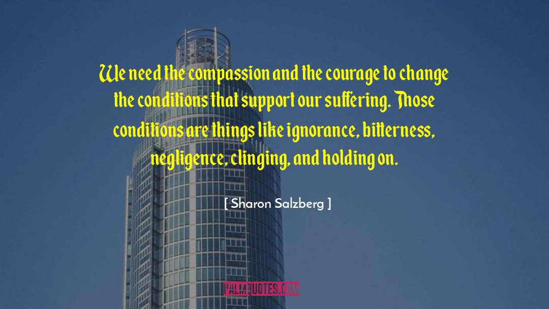 Courage To Change quotes by Sharon Salzberg