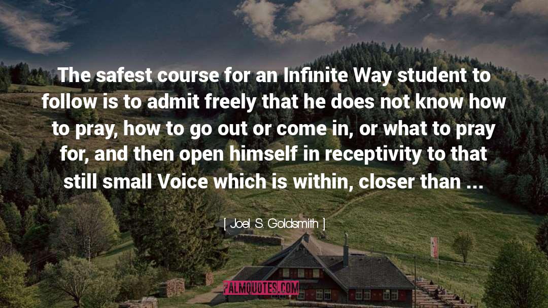 Course How To Teach quotes by Joel S. Goldsmith