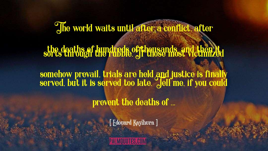 Court Justice quotes by Edouard Kayihura