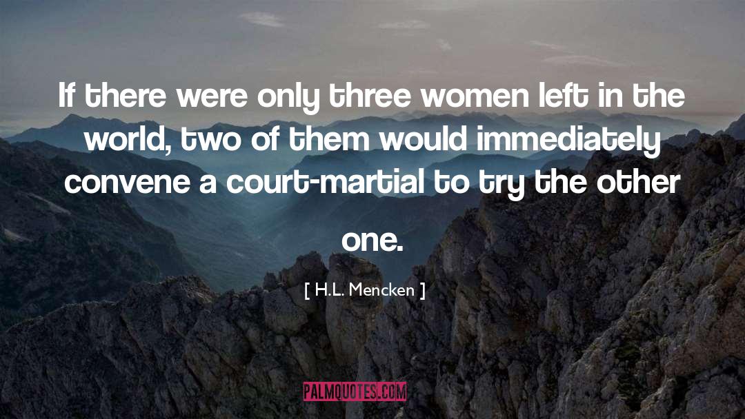 Court Martial quotes by H.L. Mencken