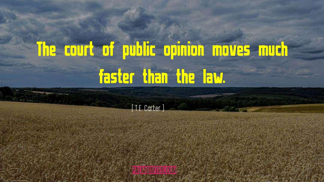 Court Of Public Opinion quotes by T.E. Carter