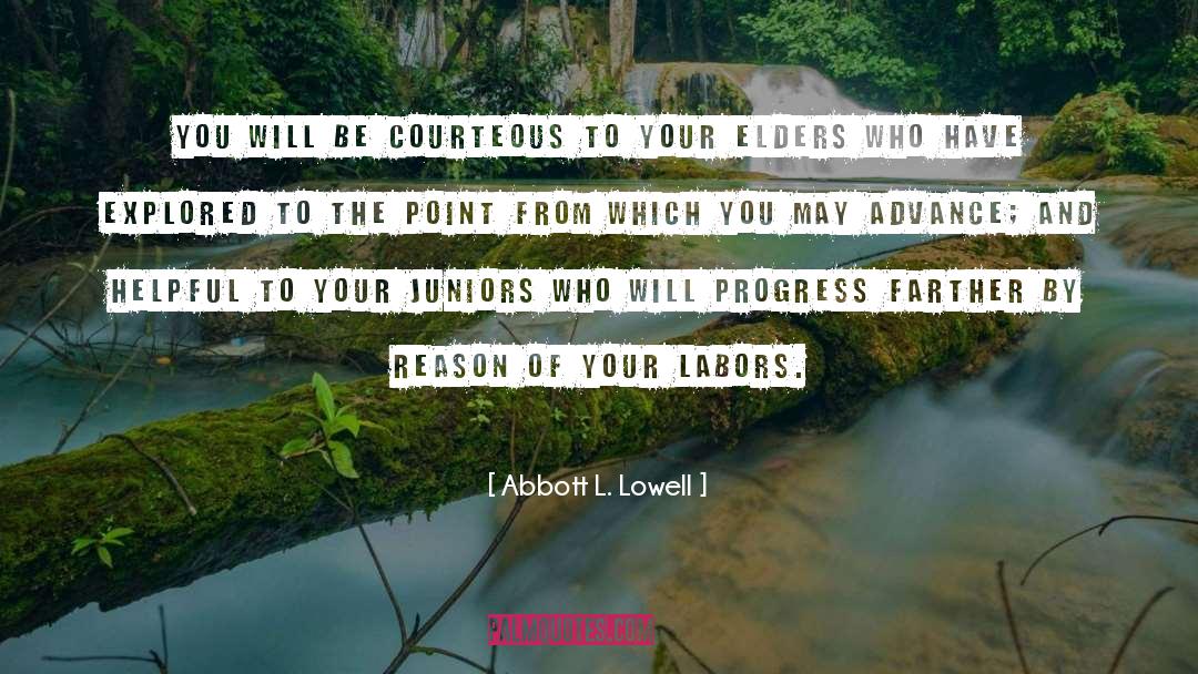 Courteous quotes by Abbott L. Lowell