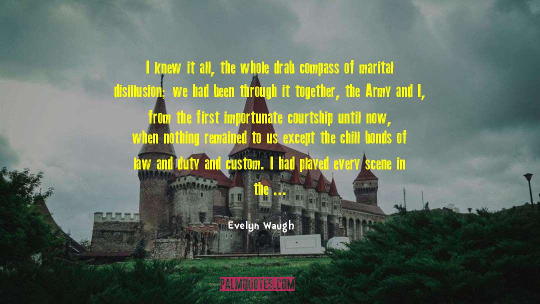 Courtship quotes by Evelyn Waugh