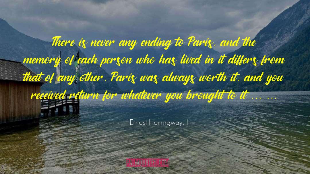 Coutellier Paris quotes by Ernest Hemingway,