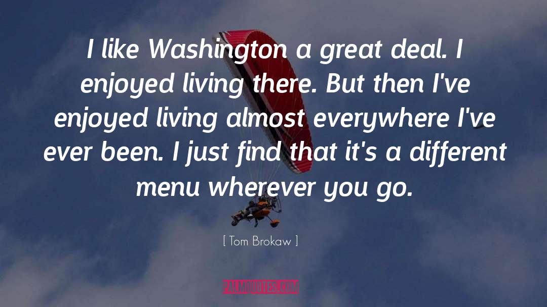 Couyons Menu quotes by Tom Brokaw