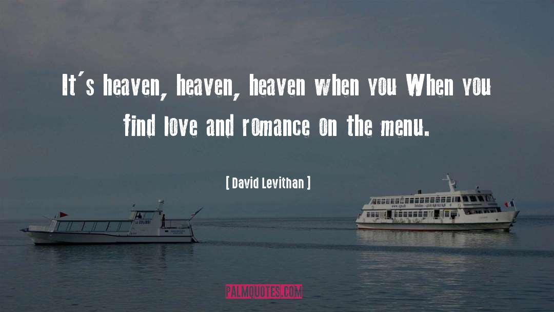 Couyons Menu quotes by David Levithan