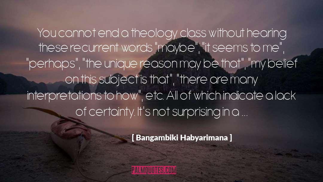 Covenant Theology quotes by Bangambiki Habyarimana