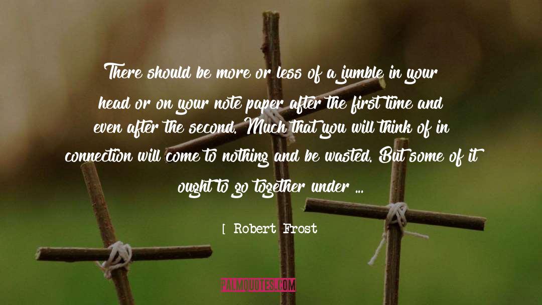 Cover Paper quotes by Robert Frost