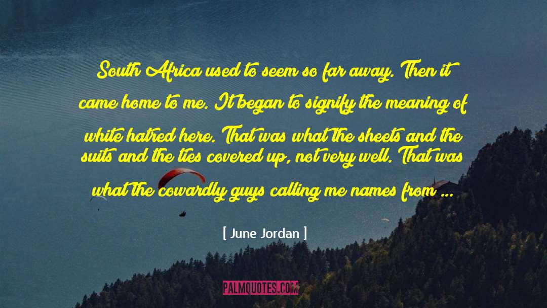 Covered Up quotes by June Jordan