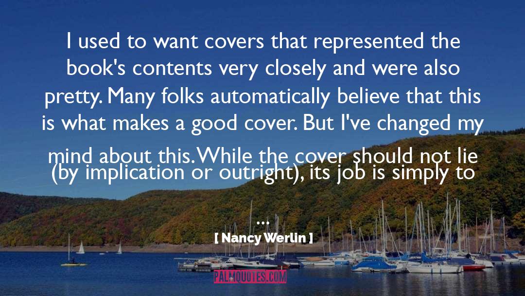 Covers quotes by Nancy Werlin