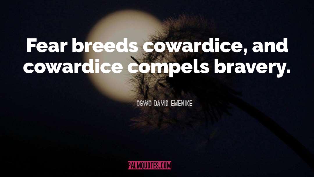 Coward And Courage quotes by Ogwo David Emenike