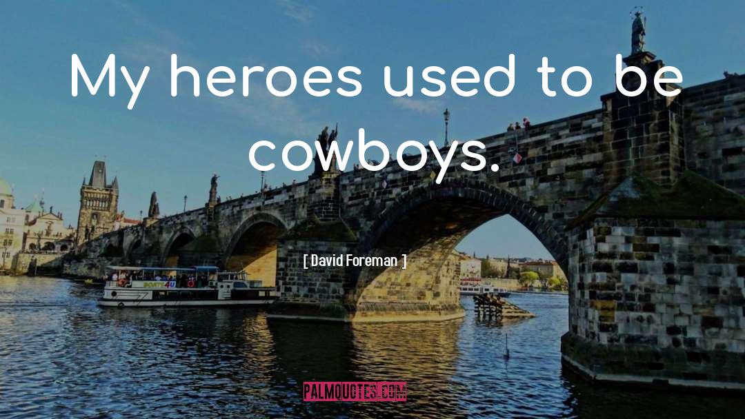 Cowboy quotes by David Foreman