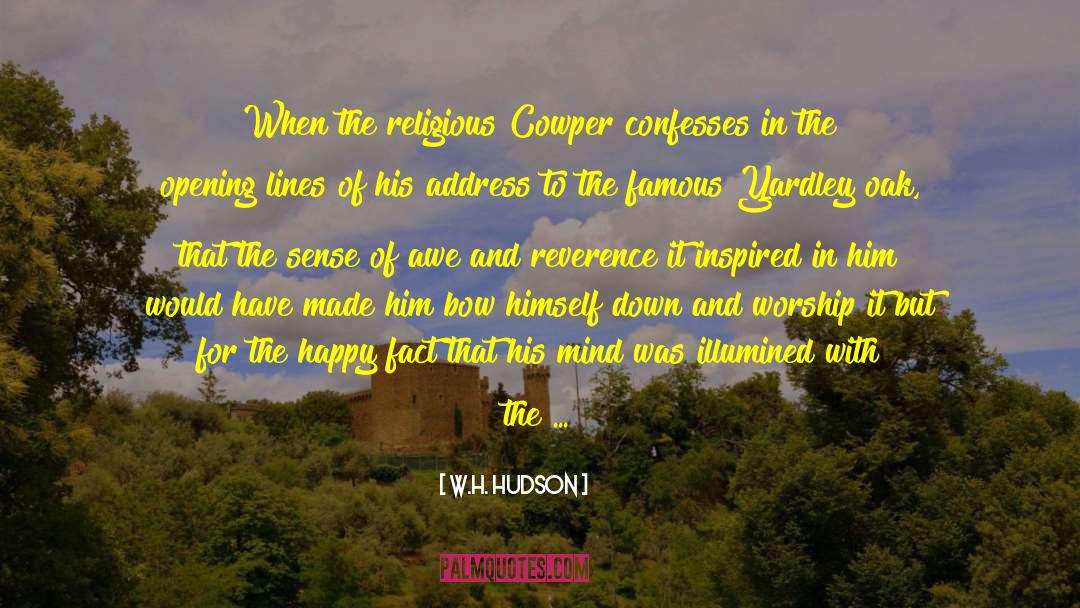Cowper quotes by W.H. Hudson
