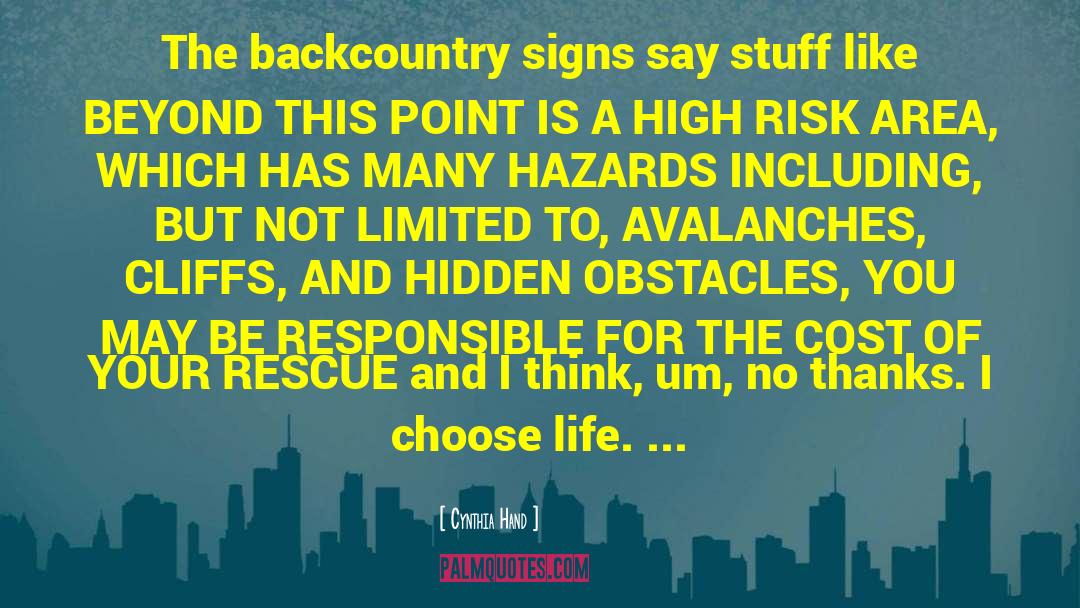 Cr Risk Advisory Tumblr quotes by Cynthia Hand