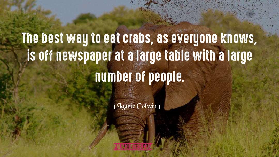 Crabs quotes by Laurie Colwin