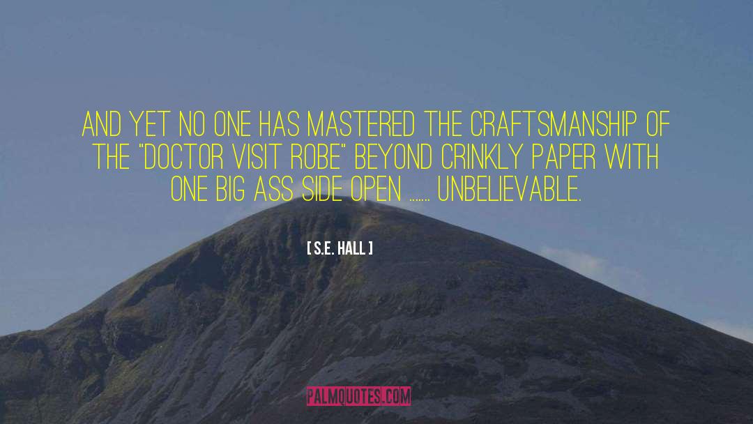 Craftsmanship quotes by S.E. Hall