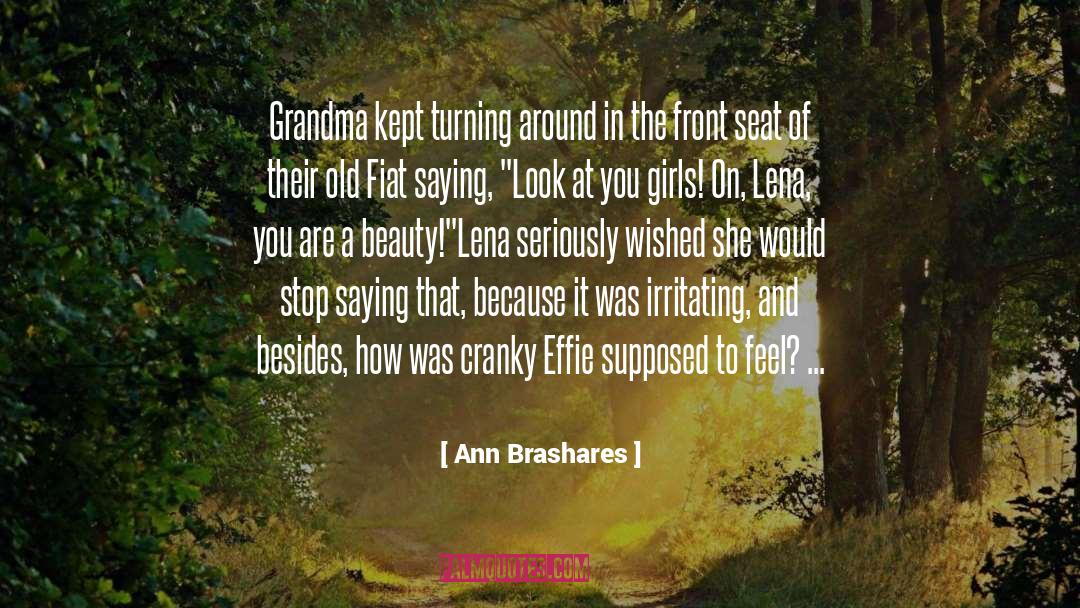 Cranky quotes by Ann Brashares