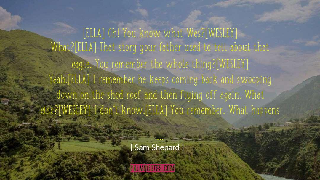 Crashing quotes by Sam Shepard