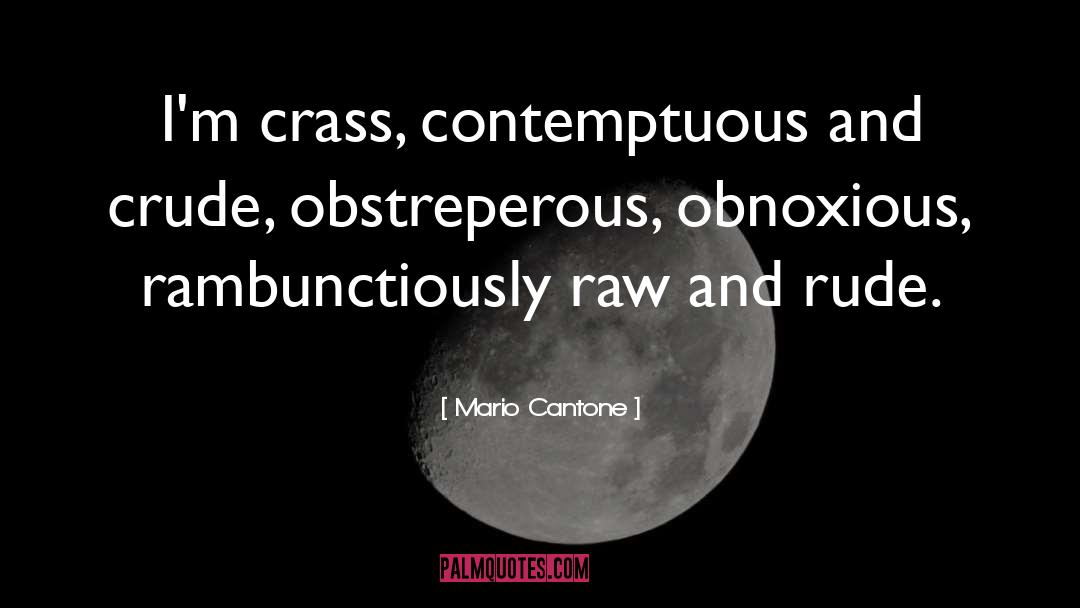 Crass quotes by Mario Cantone