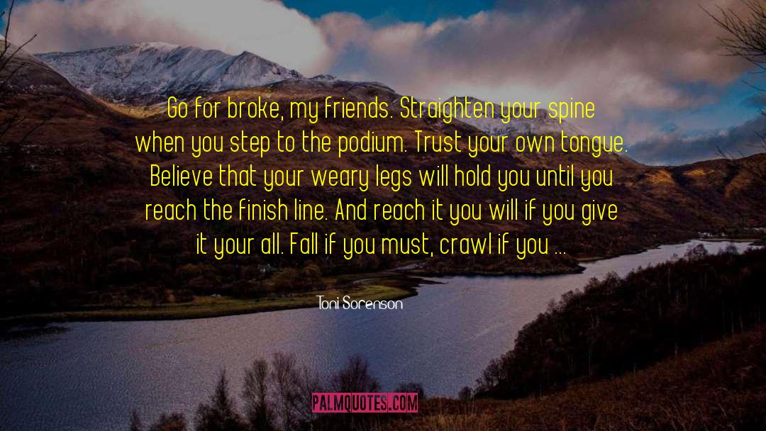 Crawl quotes by Toni Sorenson