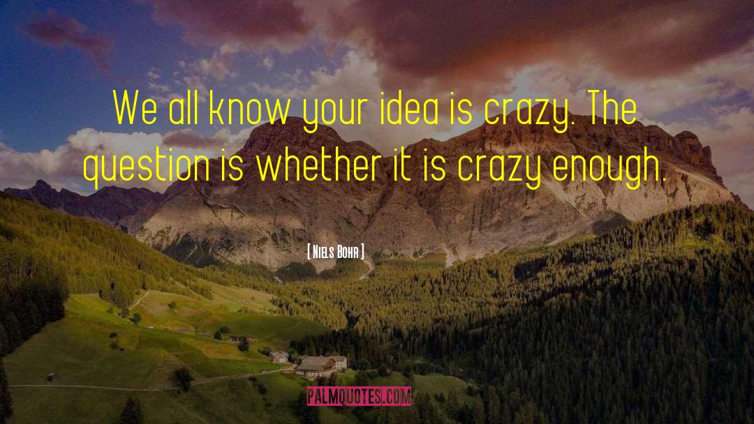 Crazy Ideas quotes by Niels Bohr