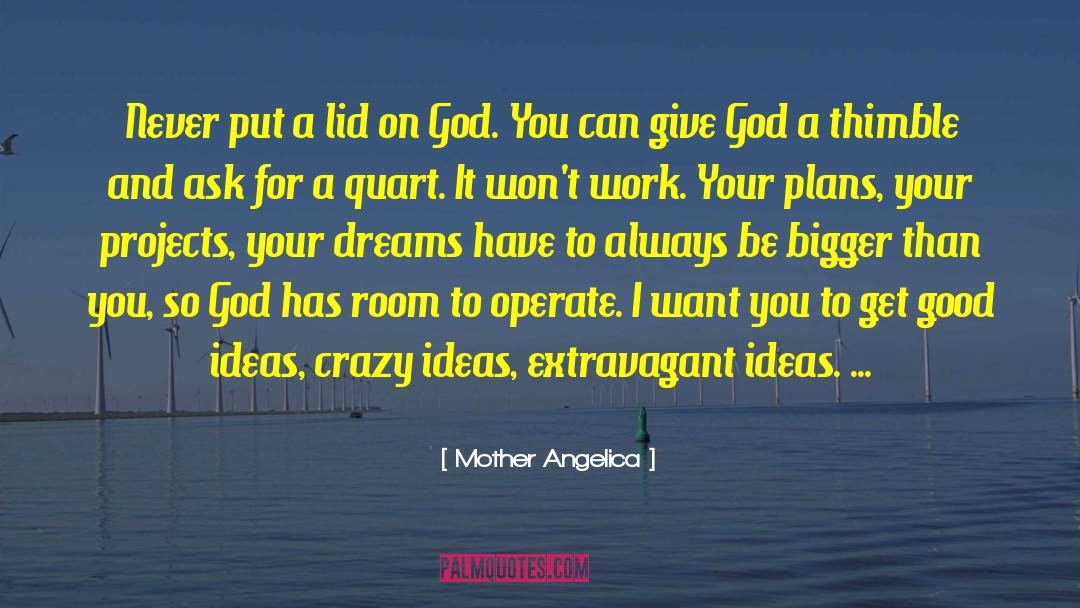 Crazy Ideas quotes by Mother Angelica