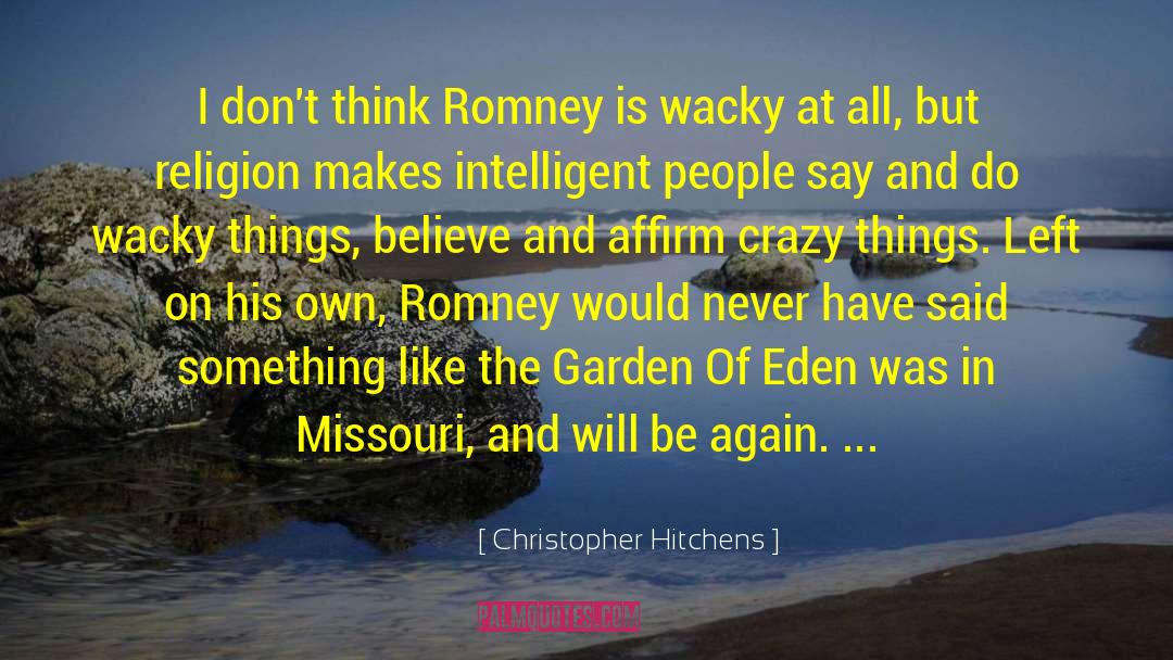 Crazy Things quotes by Christopher Hitchens