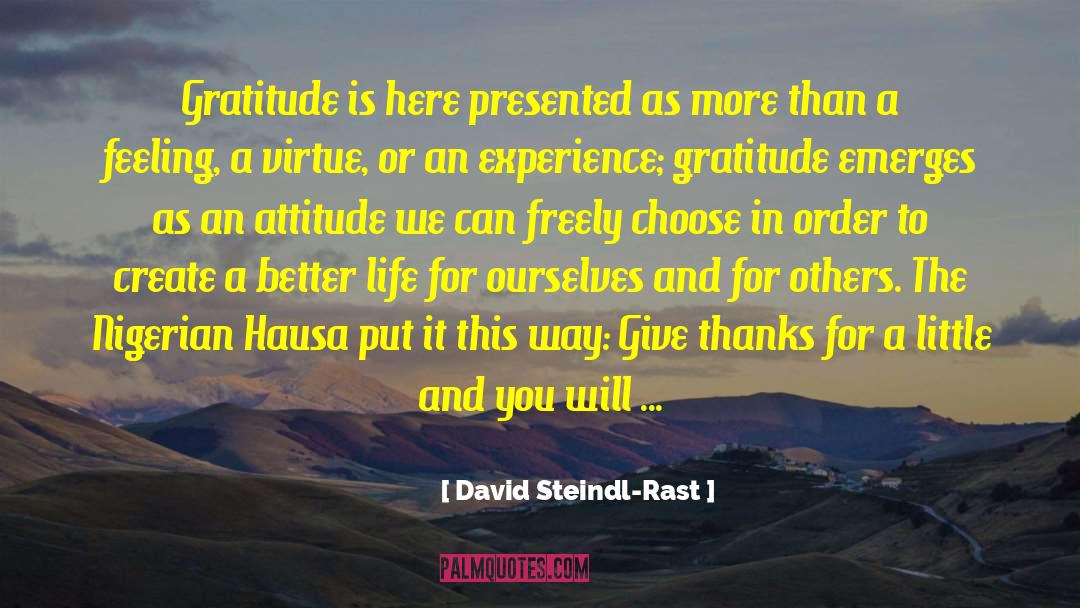 Create A Revolution quotes by David Steindl-Rast