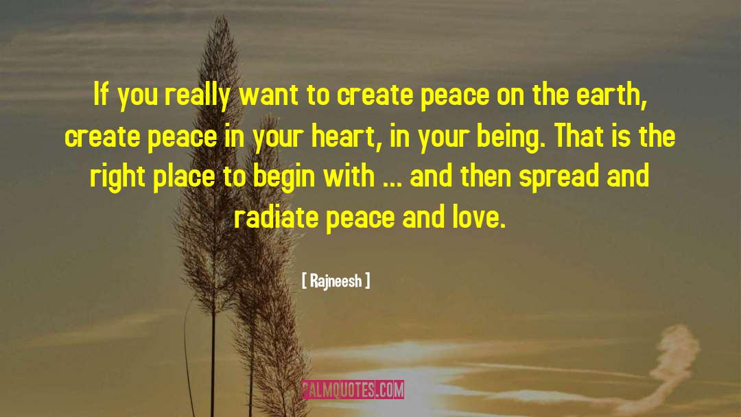 Create Peace quotes by Rajneesh