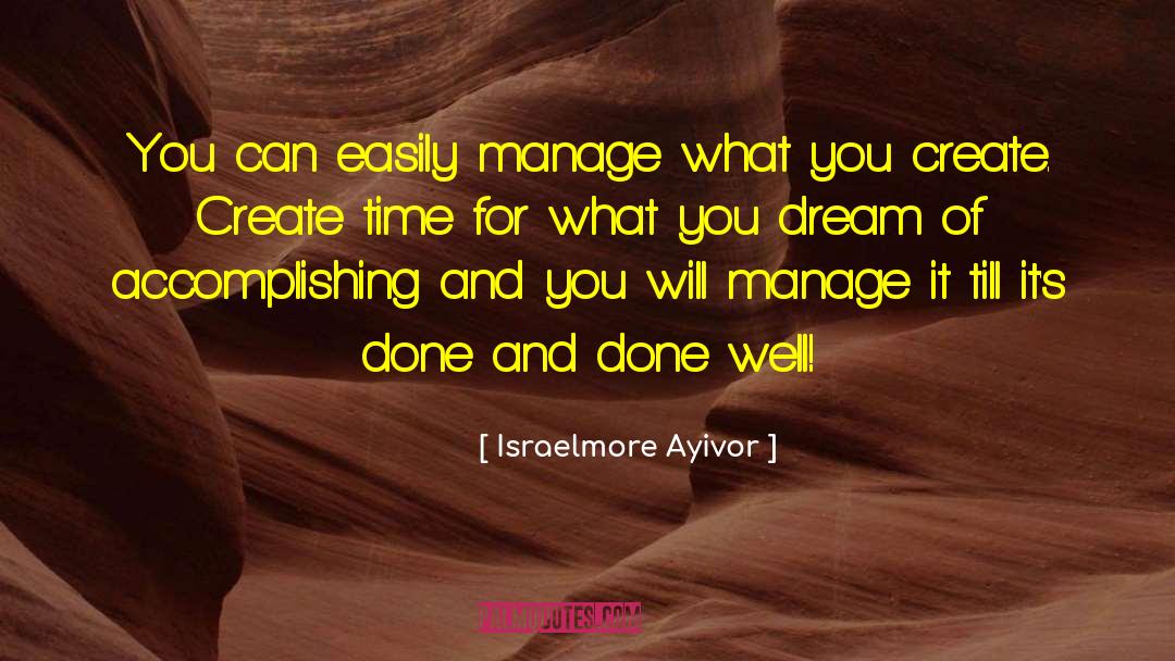 Create Time quotes by Israelmore Ayivor