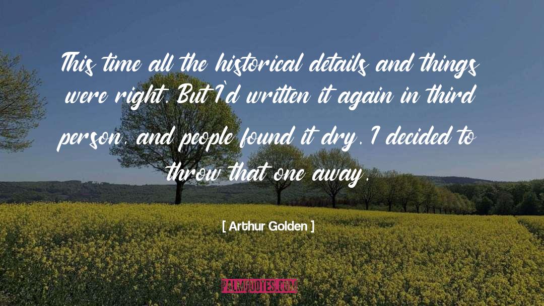 Create Time quotes by Arthur Golden