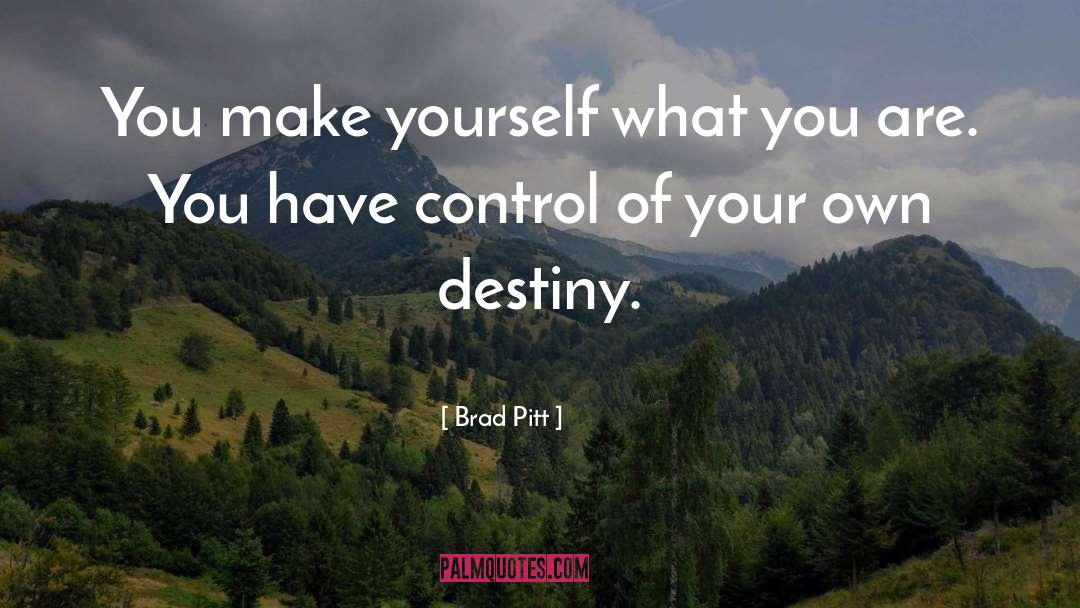 Create Your Own Destiny quotes by Brad Pitt
