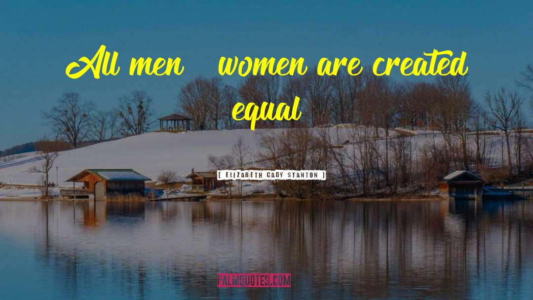 Created Equal quotes by Elizabeth Cady Stanton