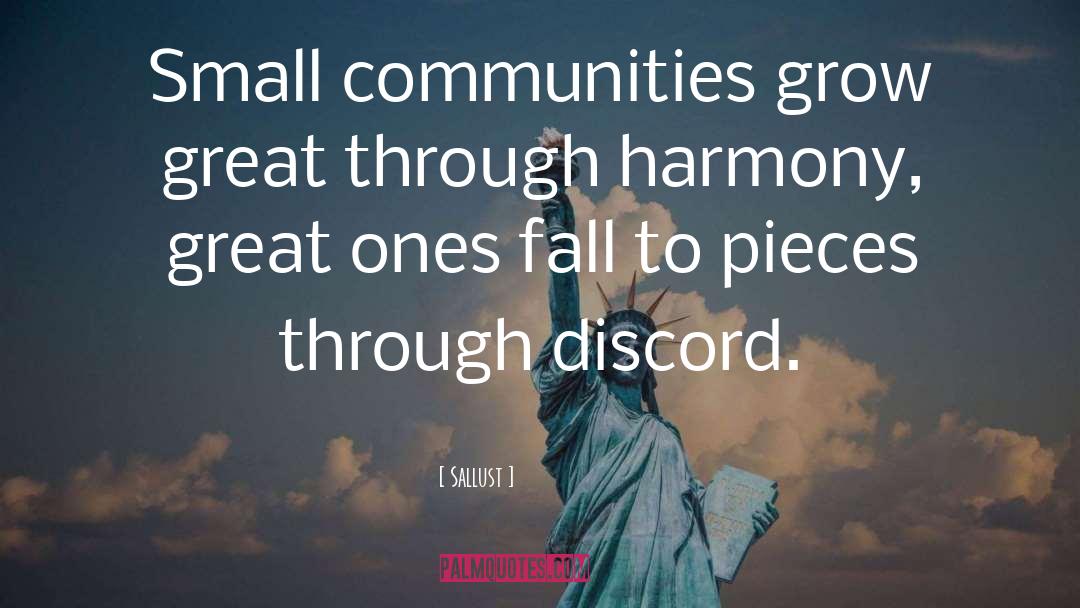 Creating Community quotes by Sallust