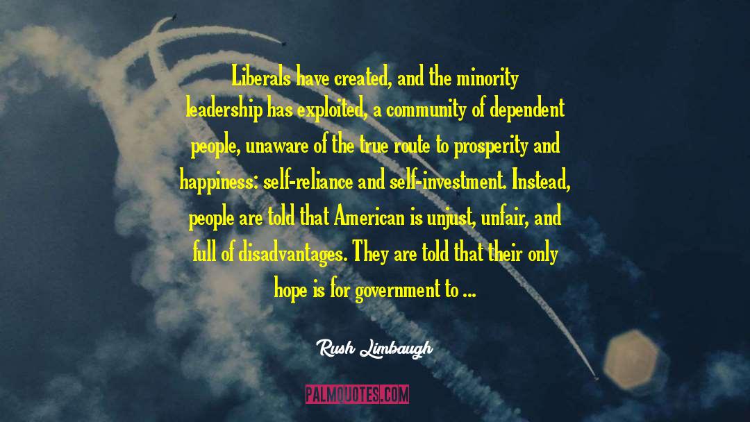 Creating Community quotes by Rush Limbaugh