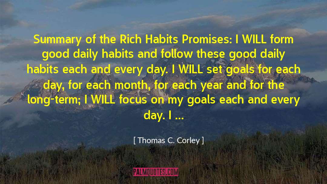 Creating Daily Habits quotes by Thomas C. Corley
