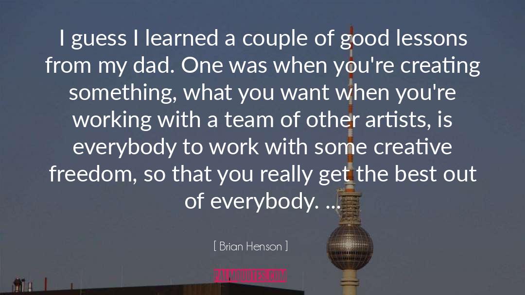 Creating Something quotes by Brian Henson