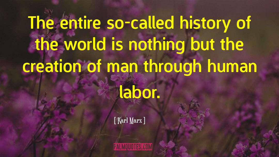Creation Of Man quotes by Karl Marx