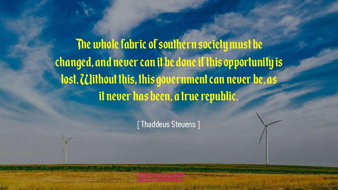 Creation Of Society quotes by Thaddeus Stevens