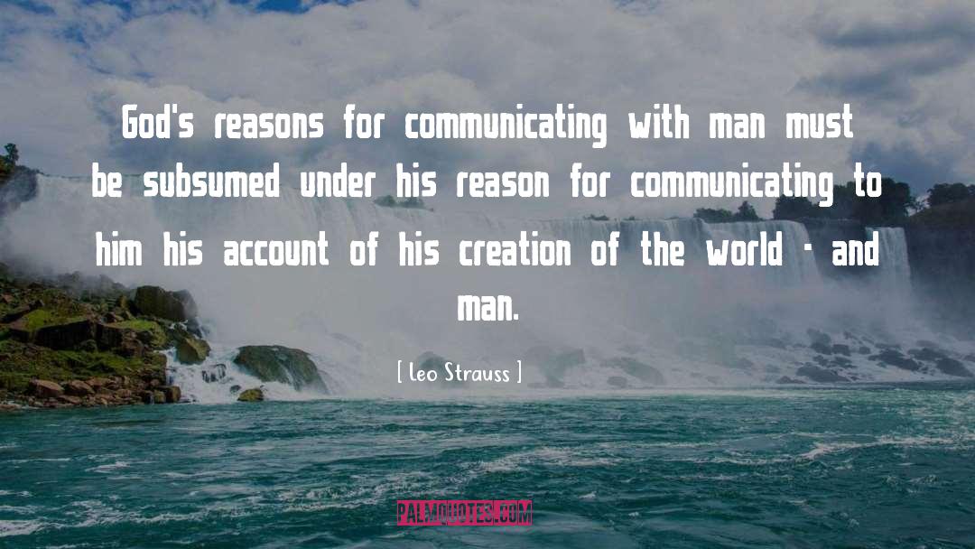 Creation Of The World quotes by Leo Strauss