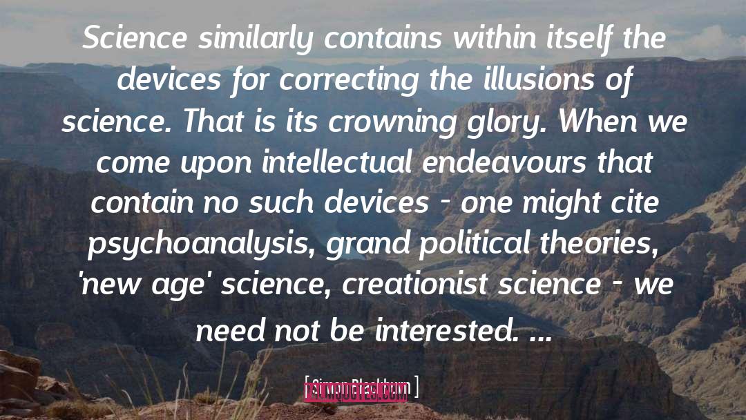 Creationist quotes by Simon Blackburn