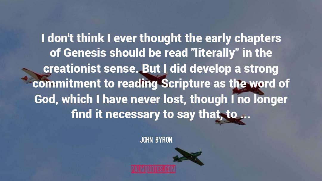 Creationist quotes by John Byron