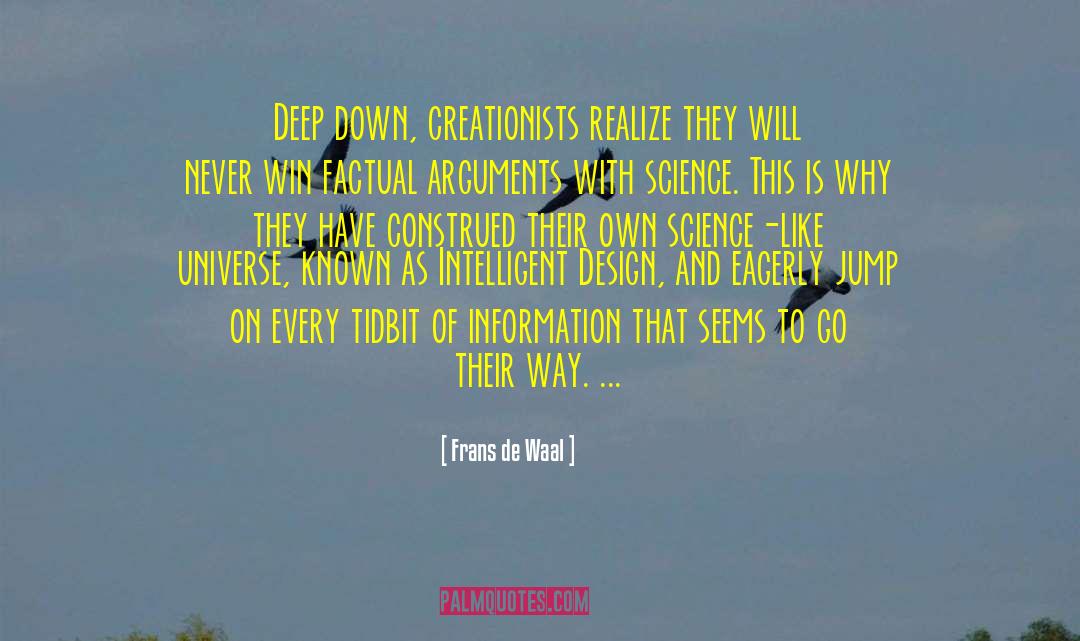 Creationists quotes by Frans De Waal