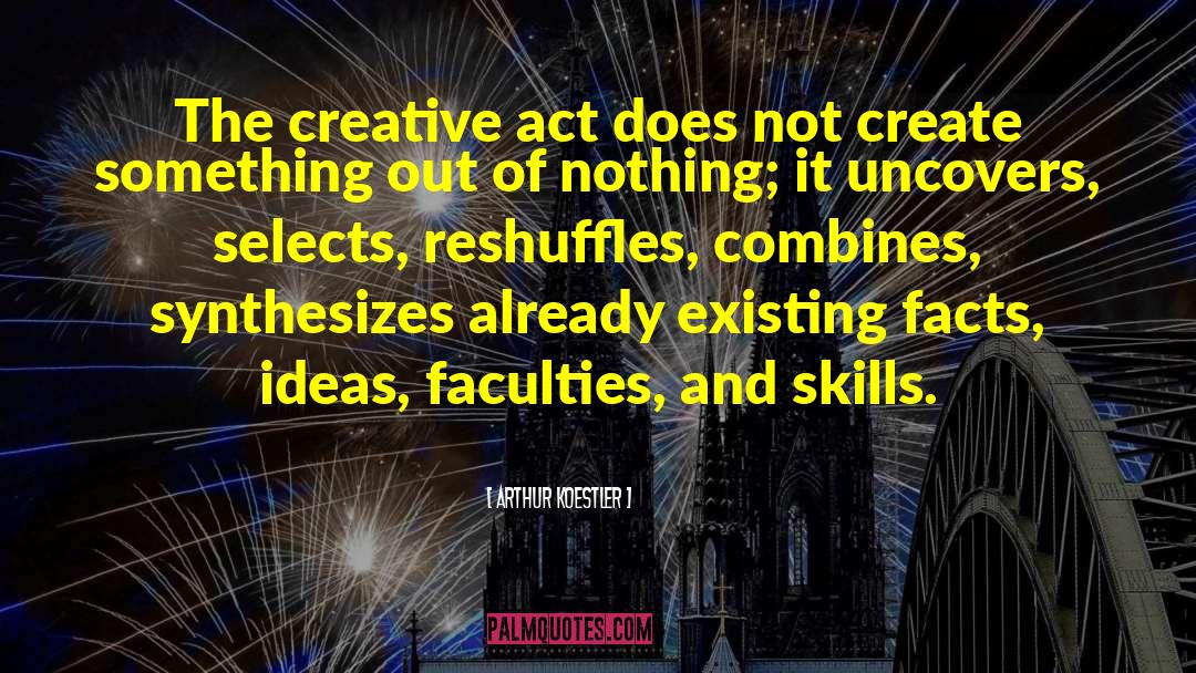 Creative Act quotes by Arthur Koestler