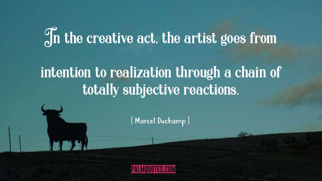 Creative Act quotes by Marcel Duchamp