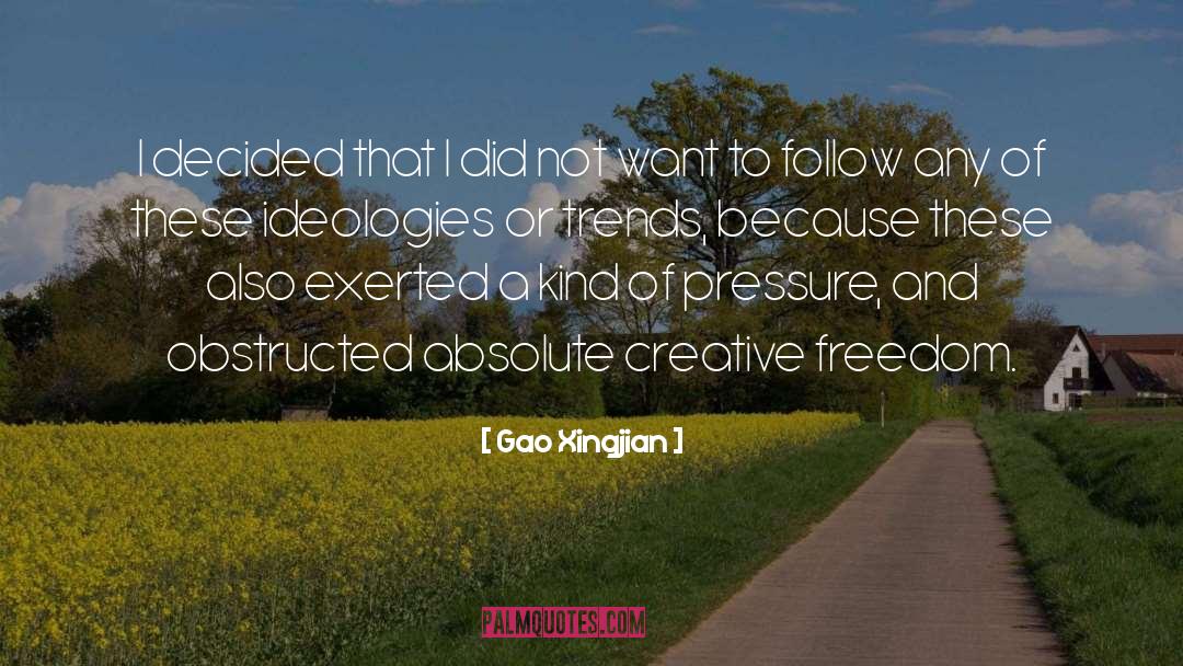 Creative Freedom quotes by Gao Xingjian